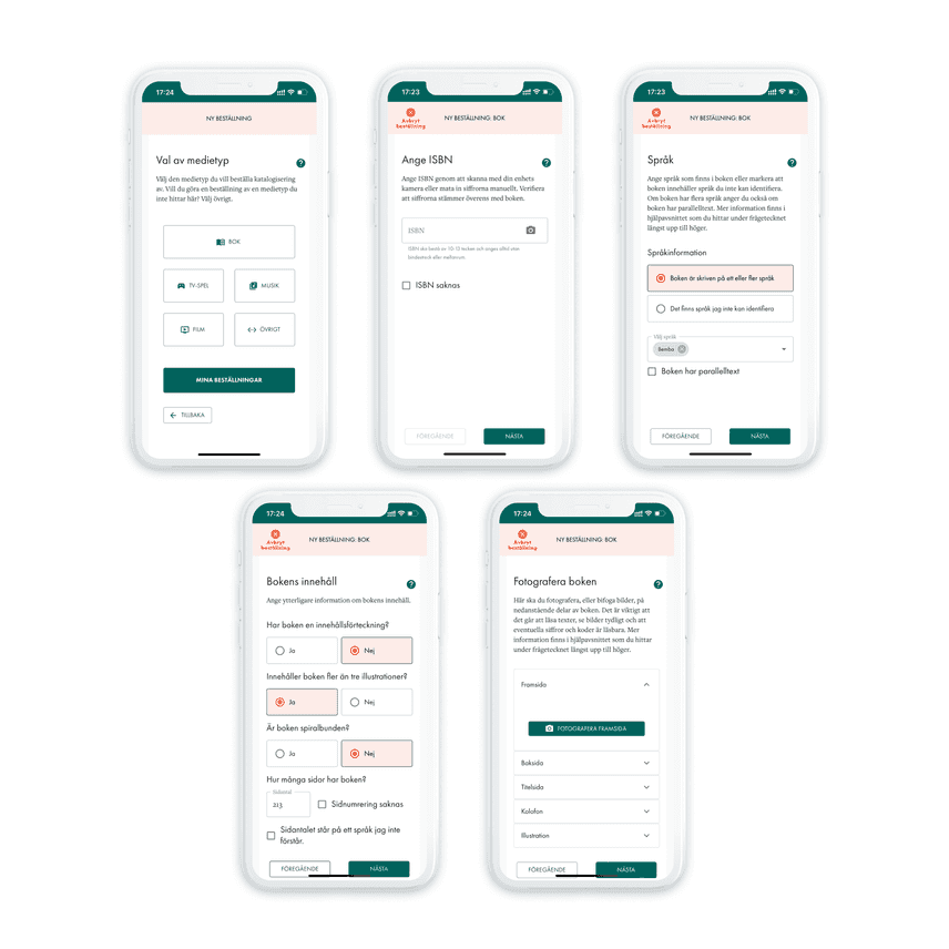 User flows of the finished app Johannes designed and built