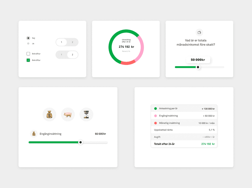 Showcase of some components Johannes designed